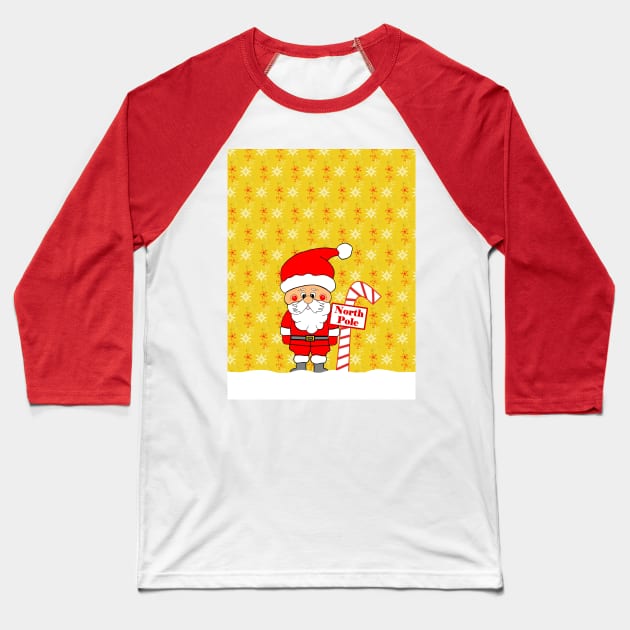 SANTA Claus Is Coming To Town From The North Pole Baseball T-Shirt by SartorisArt1